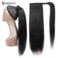 High Quality Wrap Around And Drawstring Ponytail Hair Extension Straight Long Ponytail Human Hair